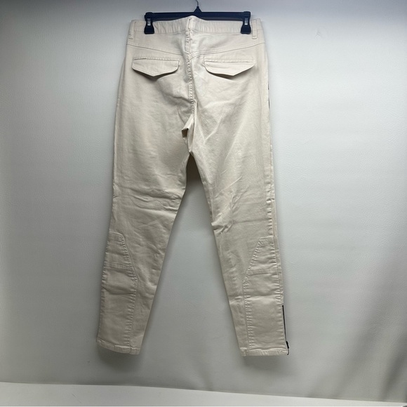 SUNDANCE Women’s Cream zippers Straight-Leg Pants size 10 - Picture 2 of 10